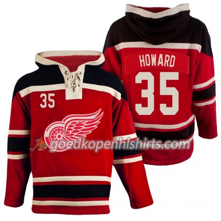 Detroit Red Wings Jimmy Howard 35 Rood Hoodie Sawyer - Mannen